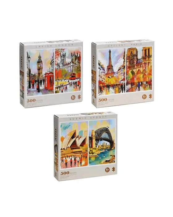 500 pièces de puzzles couleur de l'eau en marque de fabrique - Assortiment