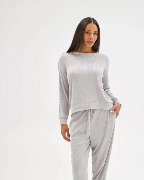 Cible femme Cosy Rib Crew Cou Sommeil Haut