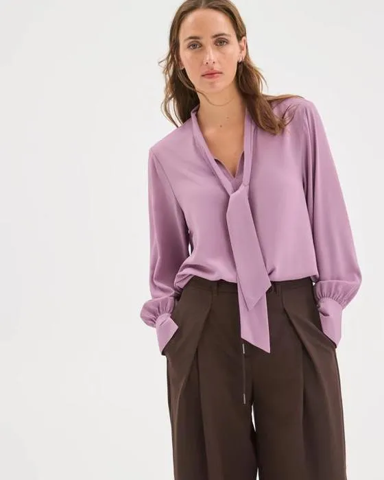 Aperçu Blouse à col long à manches