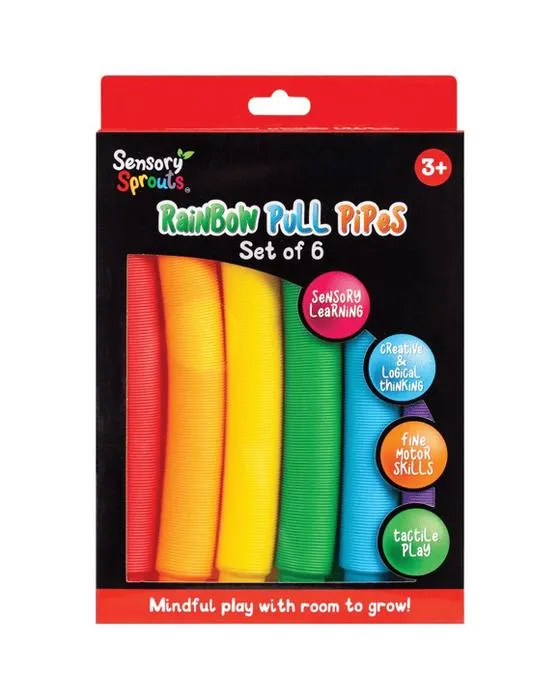 Tubes de Pop Rainbow sensoriels 6 Pack