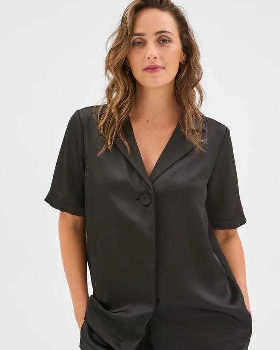 Aperçu Chemise Satin à manches courtes