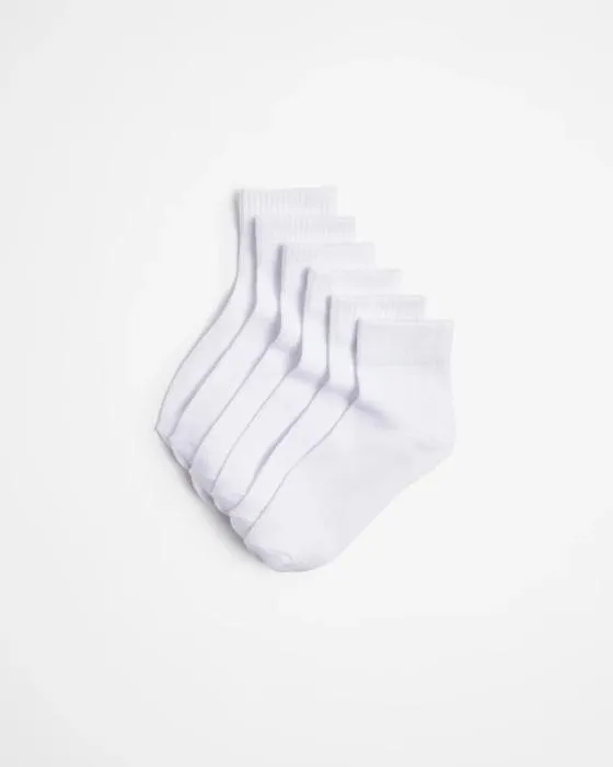 Maxx École Quarter Crew Chaussettes Enfants 6 Pack