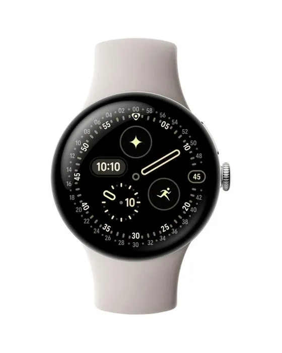 Google Pixel Montre 4 45mm LTE Argent / porcelaine