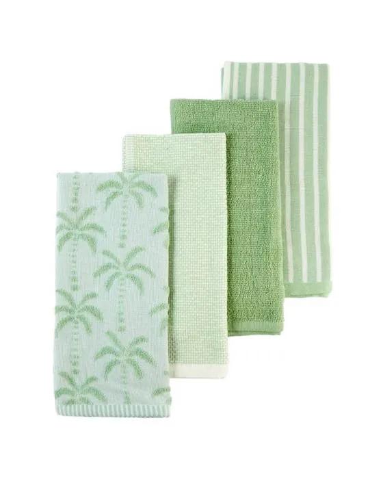 4 Paquets de serviettes de thé Green Palm Terry