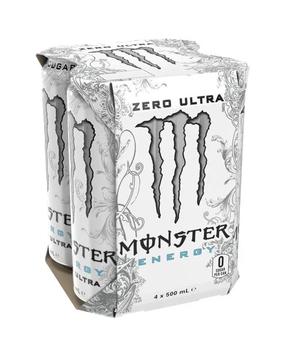 Monster Zero Ultra White 500mL 4 Pack