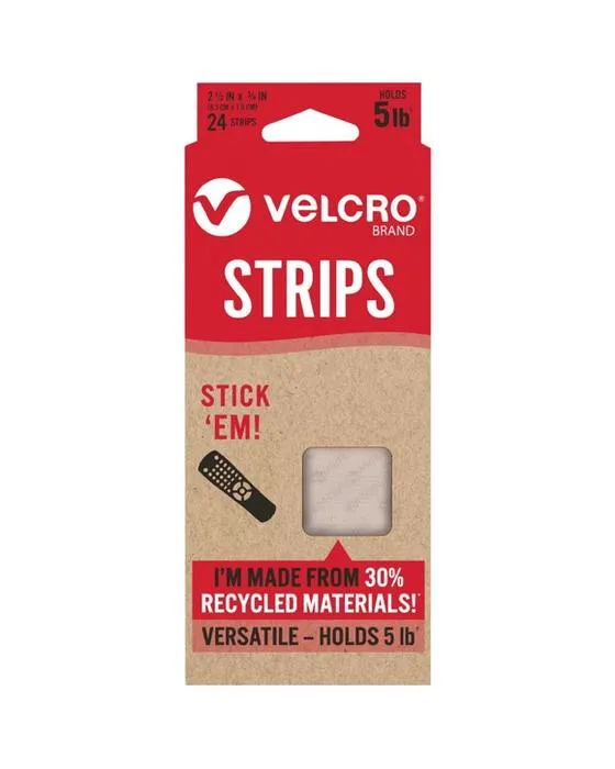Bandes VELCRO 6,3 x 1,9 cm 24 Paquet blanc
