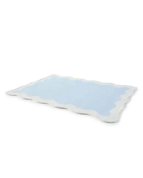 Tablette de bord de la vague bleue
