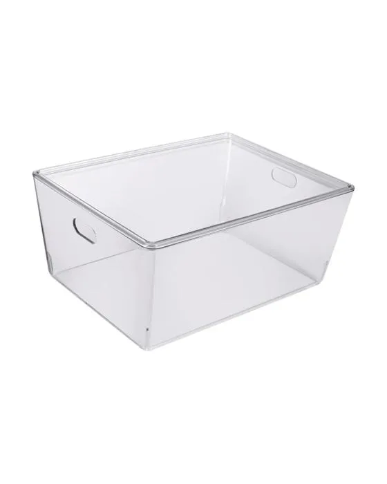 11L Tub en plastique lisse et brillant - clair