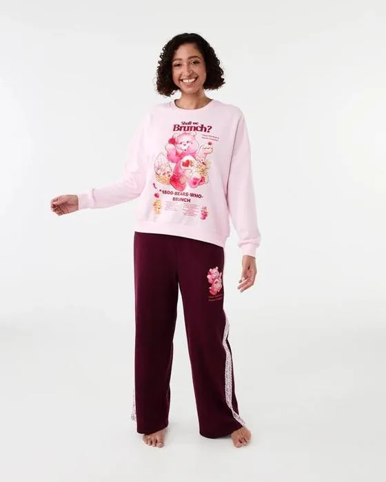 Ensemble de pantalons Pyjama pour le dessus et le pantalon de gaffe de la Sueur de permis des ours de soins
