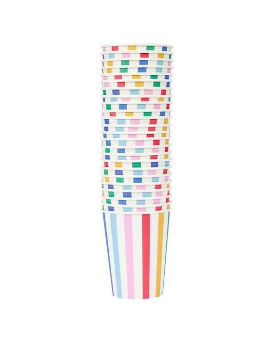 24 Pack Brights en papier tasses