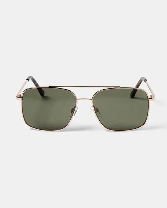 Lunettes de soleil Aviateur en métal doré