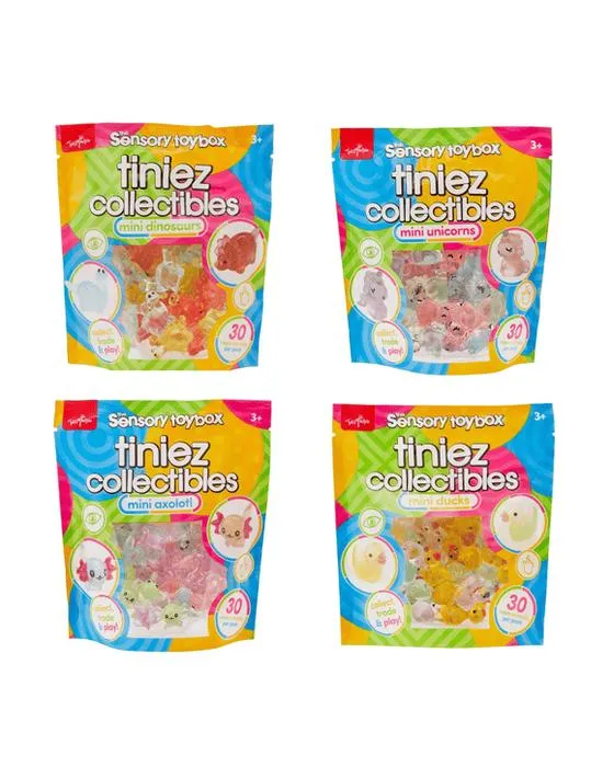 30 Pack ToyMania The Sensory Toy Box Tiniez Collectionnables Mini Axolotl - Assortiment