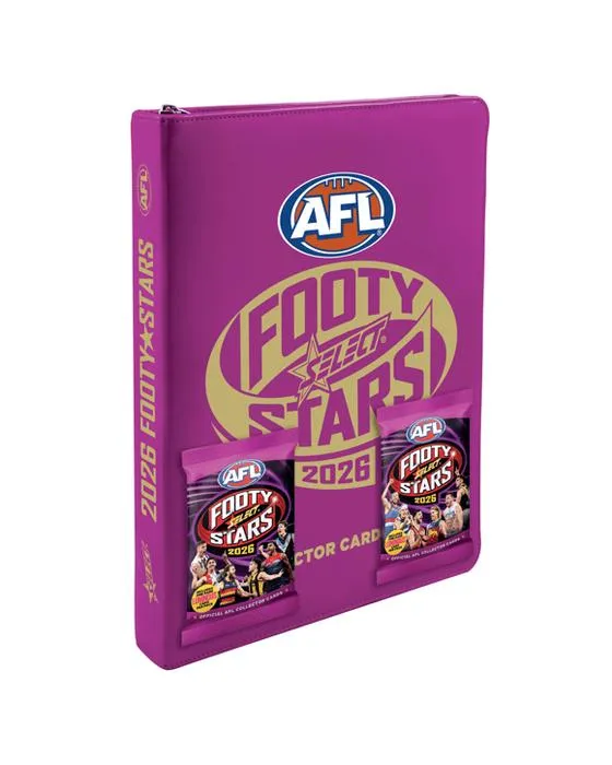 Carte Collector pour étoiles de pied AFL 2026 Album de vinyle