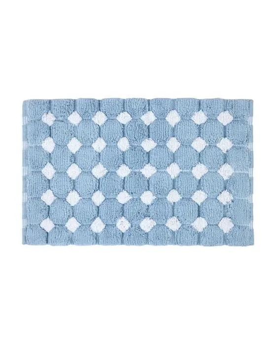 Tapis de bain en maïs soufflé - Bleu