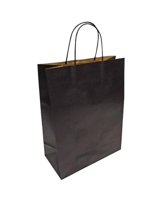 J.Burrows Kraft Sac Noir moyen 150 Pack
