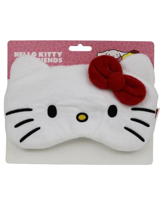 Sanrio Hello Kitty et amis Masque pour les yeux fluffy - Blanc