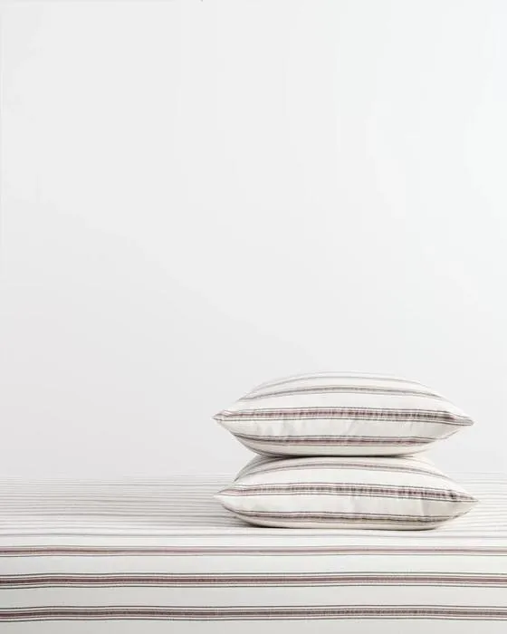 Arlo Stonewash coton bande de feuille ajustée - lit simple - brun