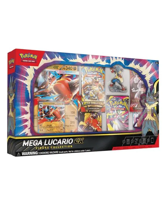 Jeu de cartes de trading de Pokemon: Mega Lucario ex Figure Collection