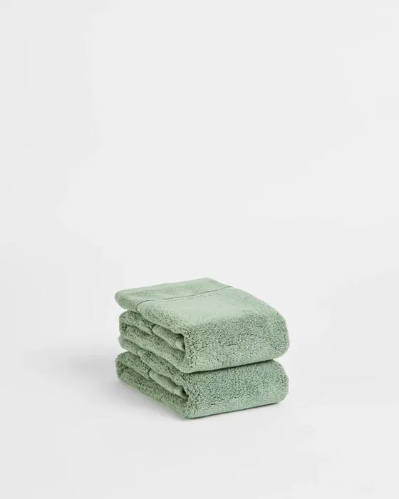 Cible de luxe coton égyptien Pile serviette à main 2 Pack - Vert