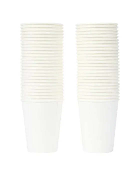 50 Pack de coupes en papier blanc