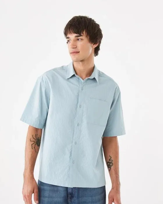 Chemise à manches courtes à rayures boxées