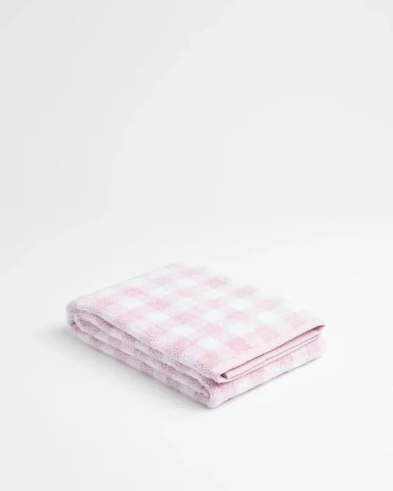 Cible Georgie Aus Cotton Gingham Serviette de bain - violet