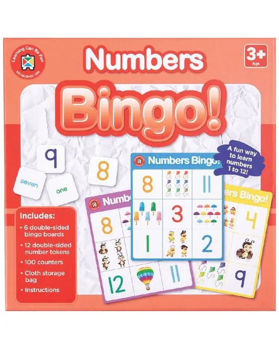 Apprendre peut être amusant nombres Bingo