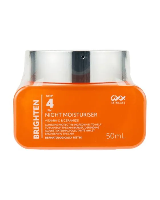 OXX Skincare Étape 16:00 Éclairer l'humidité de nuit 50ml - Vitamine C et Céramide