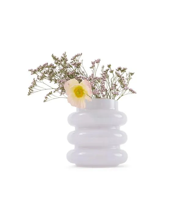 Vase en verre de bulle de lilas