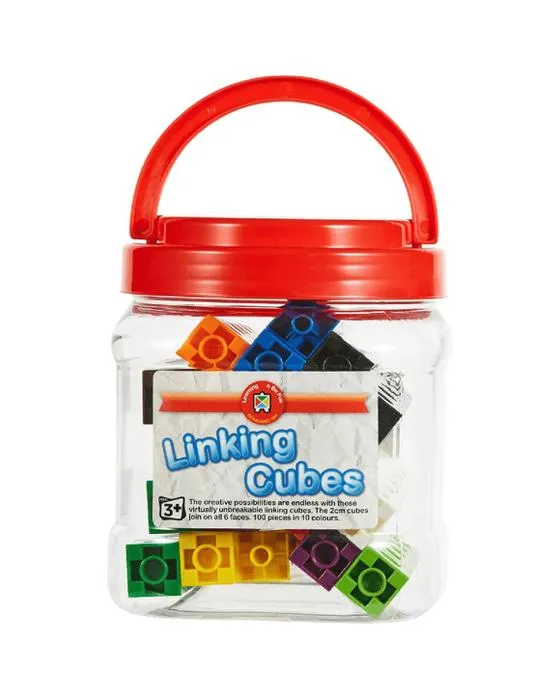 Apprendre peut être amusante Linking Cubes Jar of 100