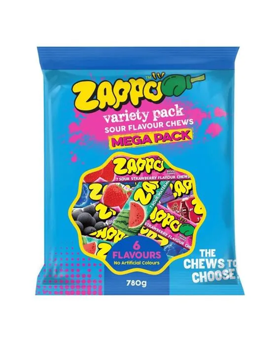 Zappo Sour Flaveur Chew Mega Pack 780g