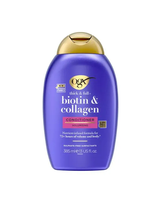 OGX Épaisseur et Full+ Biotine et collagène Conditionneur 385ml