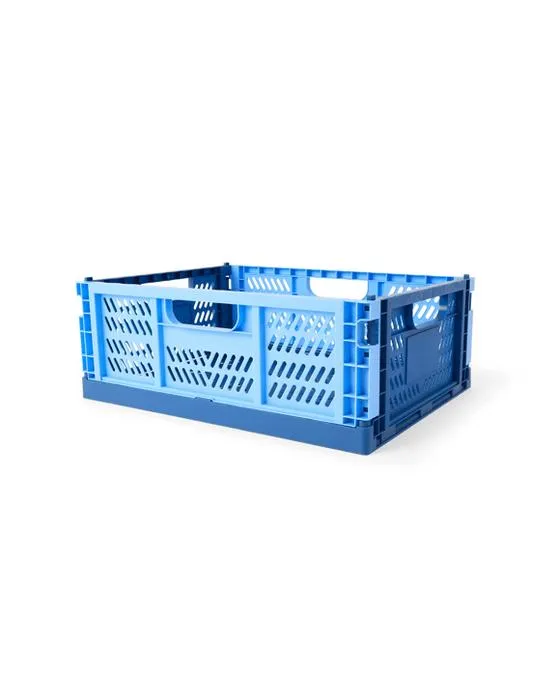15L Crate collasible - moyen, bleu