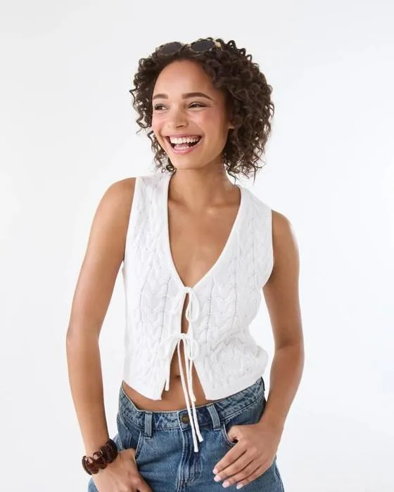 Veste de câble true tricot