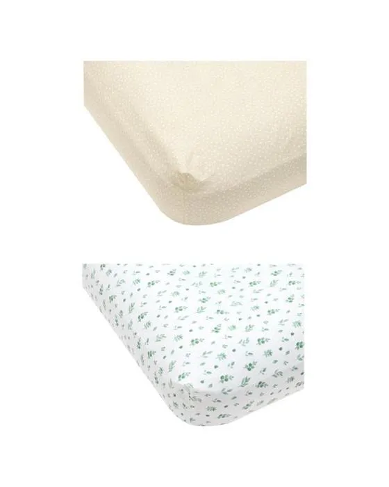 2 feuilles de lit en coton