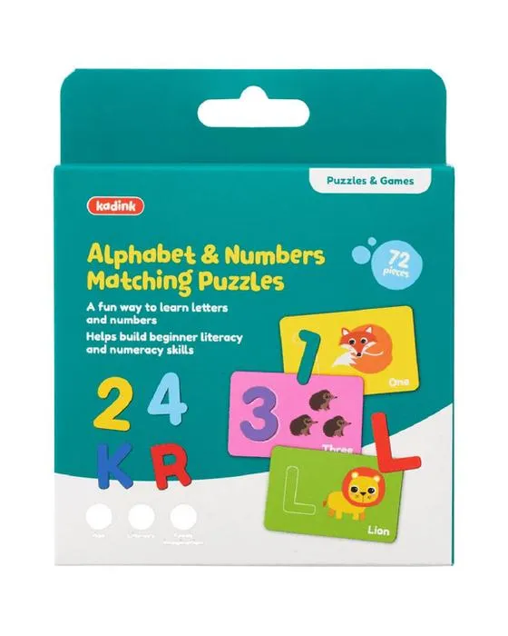 Alphabet et nombres Kadink Matching Puzzles