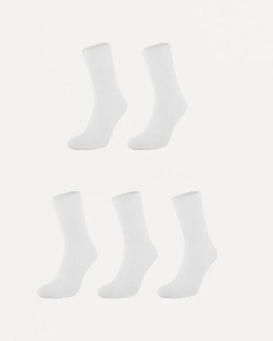 5 Packs de chaussettes de sport Terry Crew