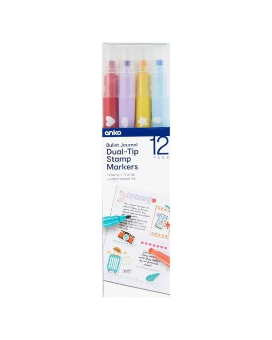 12 Pack Bullet Journal Marqueurs à double embout