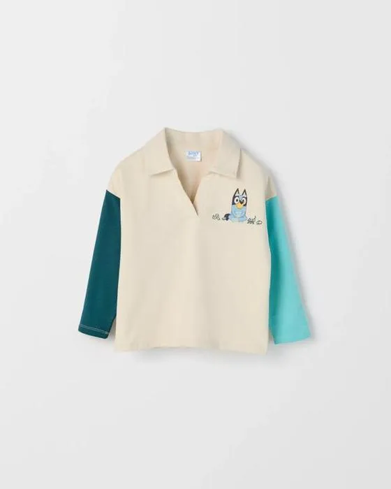 Bleu mélange de coton australien rugby Splice Jumper