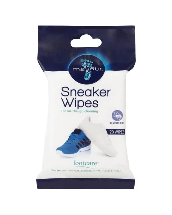 20 trousses Maseur Sneaker Sneaker Wipes pour soins de pied