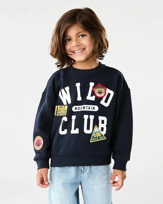 Sweatshirt surdimensionné imprimé Col d'équipage