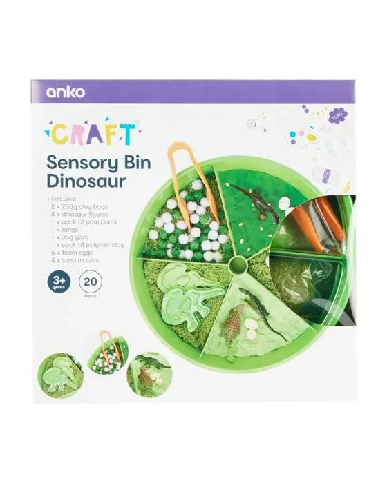Boîte sensorielle de 20 pièces - Dinosaure