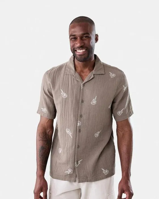 Chemise à manches courtes à double-clou