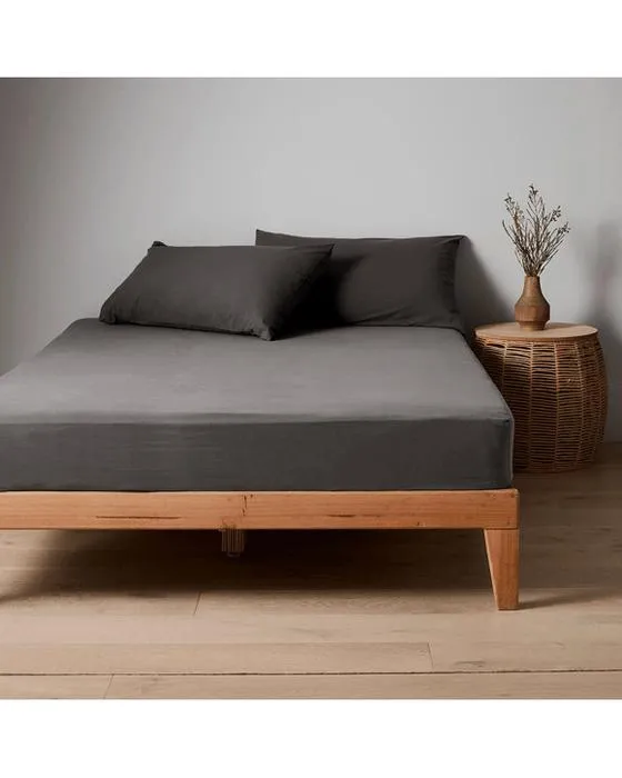 Arlo Stonewash Draps - Lit double - Gris