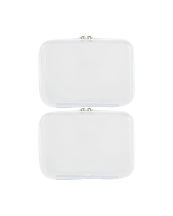 2 Pack cubes d'emballage transparents - Blanc