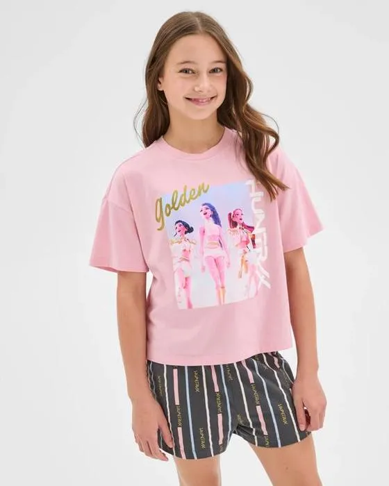 KPop Demon Hunters Australian Cotton Girls Jersey Pyjama Set