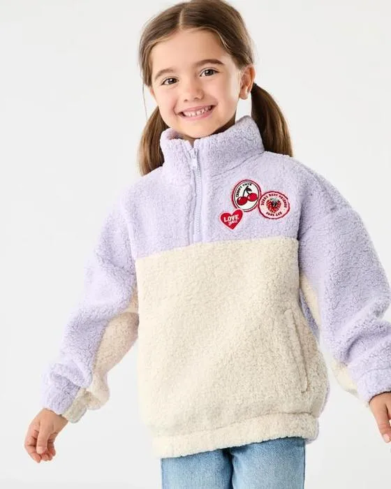 Chemise à manches en coton Zip Quarter