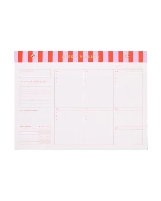 Planificateur hebdomadaire Pad Stripe