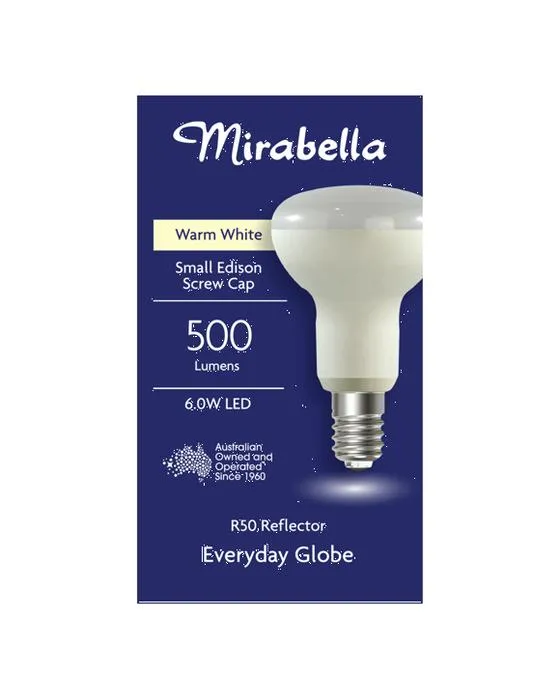 Mirabella LED SES 6W 2700K blanc chaud R50 Reflector Globe quotidien
