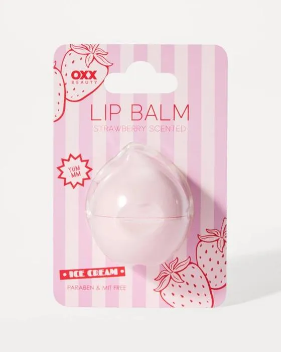 Baume à lèvres à la crème glacée de beauté OXX - parfum de fraise